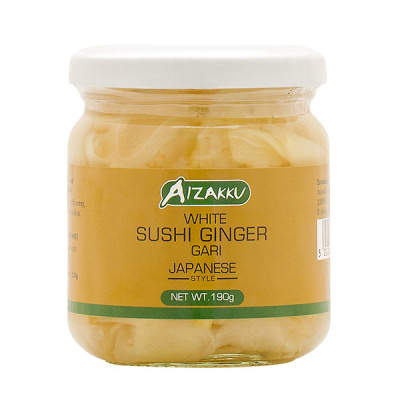 AIZAKKU WHITE SUSHI GINGER WITH SWEETENERS 190gr