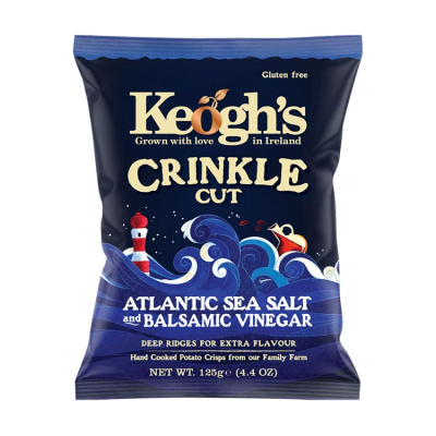 KEOGH'S CRISPS WITH SEA SALT AND IRISH CIDER VINEGAR 125gr