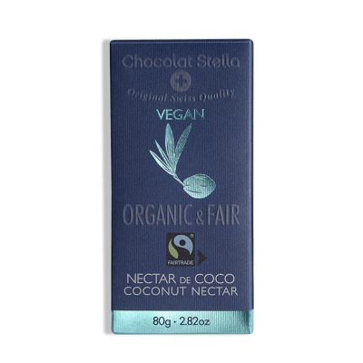 CHOCOLAT STELLA SWISS CHOCOLATE VEGAN COCONUT NECTAR 80gr bio