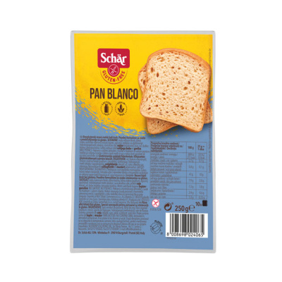 SCHAR PAN BLANCO GLUTEN FREE SOFT WHITE SLICED BREAD 250gr