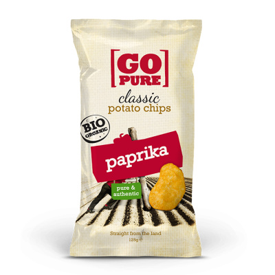 GOPURE CLASSIC POTATO CHIPS PAPRIKA 125gr bio