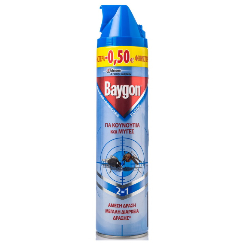 BAYGON FLYING INSECT KILLER 400ml -0.50
