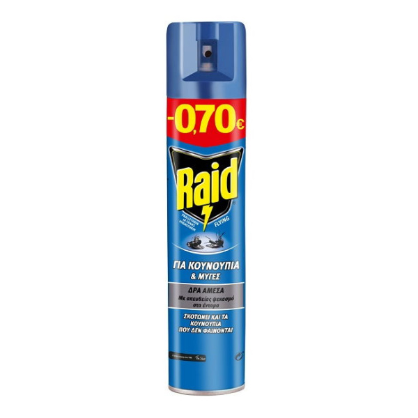 RAID Σπρέϊ Για Κουνούπια Και Μύγες 300ml -0,70