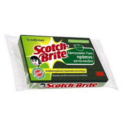 SCOTCH BRITE Πράσινο Σφουγγαράκι Κουζίνας Μεγάλο Μέγεθος