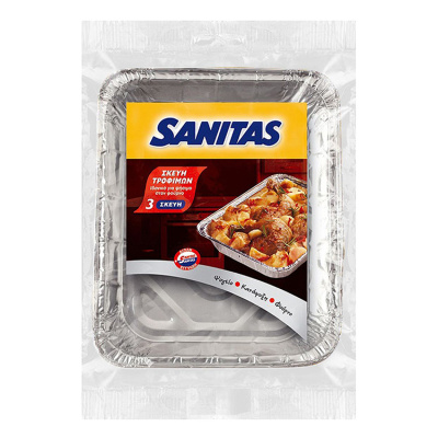 SANITAS ALUMINIUM CONTAINERS 26,8x20,8 3pcs