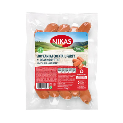 NIKAS COCKTAIL FRANKFURTERS 220gr