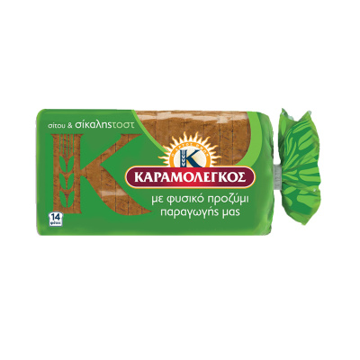 KARAMOLEGOS SLICED BREAD WITH RYE 340gr