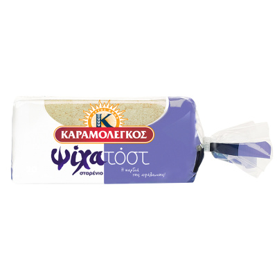 KARAMOLEGOS CRUSTLESS WHEAT SLICED BREAD 480gr