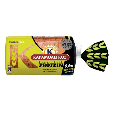 KARAMOLEGOS SLICED BREAD LOWER CARB PROTEIN 340gr