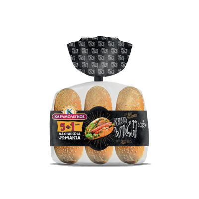 KARAMOLEGOS WHEAT SANDWICH ROLL 480gr 5+1pcs