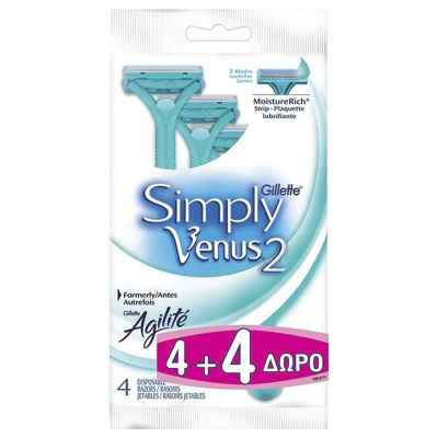 GILLETTE VENUS SIMPLY 2 BLADES 4+4FREE