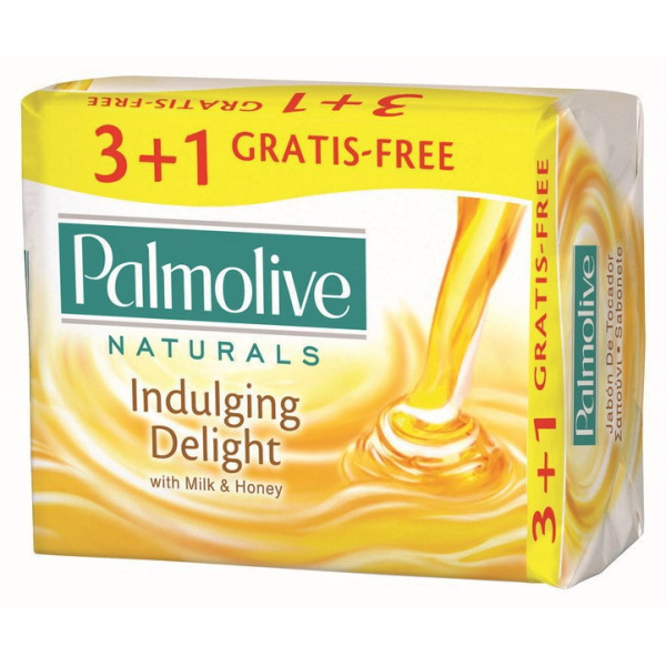 PALMOLIVE Indulging Delight Σαπούνι με Γάλα & Μέλι 4X90gr
