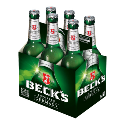 BECK'S BEER BOTTLE 4%VOL 275ml 6pcs