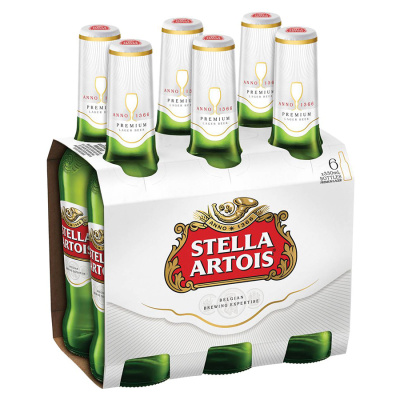 STELLA ARTOIS BEER BOTTLE 5.2%VOL 6x330ml