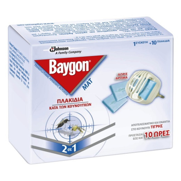 BAYGON MAT 10 TABLETS & DEVICE