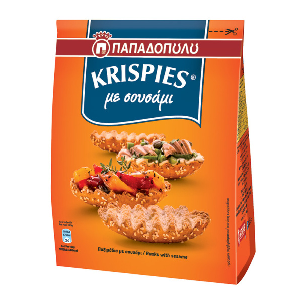 PAPADOPOULOU KRISPIES RUSKS WITH SESAME 200gr