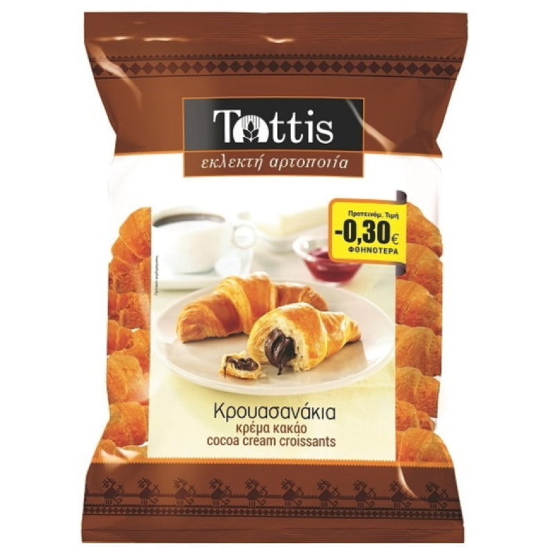 TOTTIS MINI CROISSANTS WITH COCOA CREAM 300gr