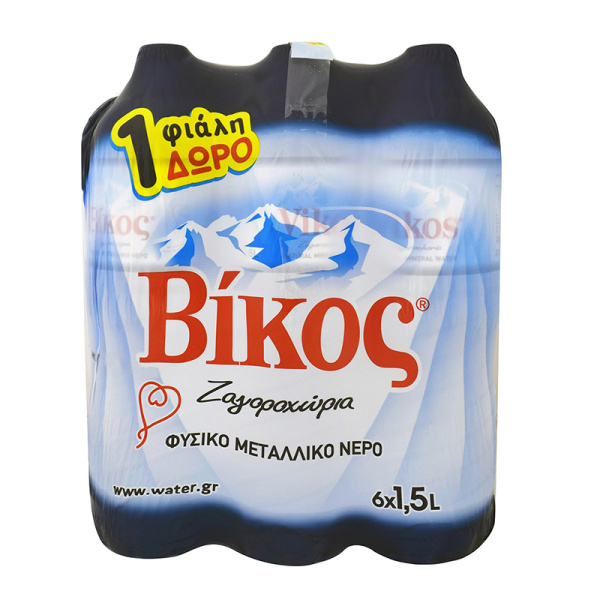 VIKOS BOTTLED WATER 1,5lt 5pcs+1FREE