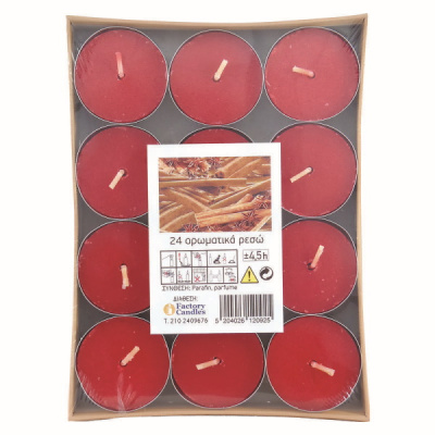 AROMATIC LIFE RECHAUD CINNAMON CANDLES 24pcs