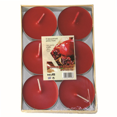 AROMATICLIFE MAXI RECHAUD POMEGRANATE CANDLES 6pcs