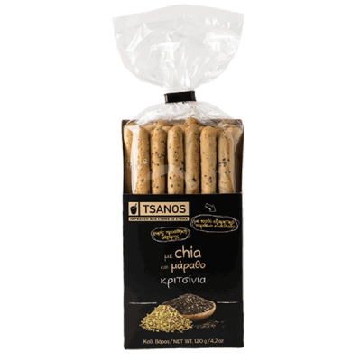 TSANOS BREADSTICKS WITH CHIA & FENNEL 55gr