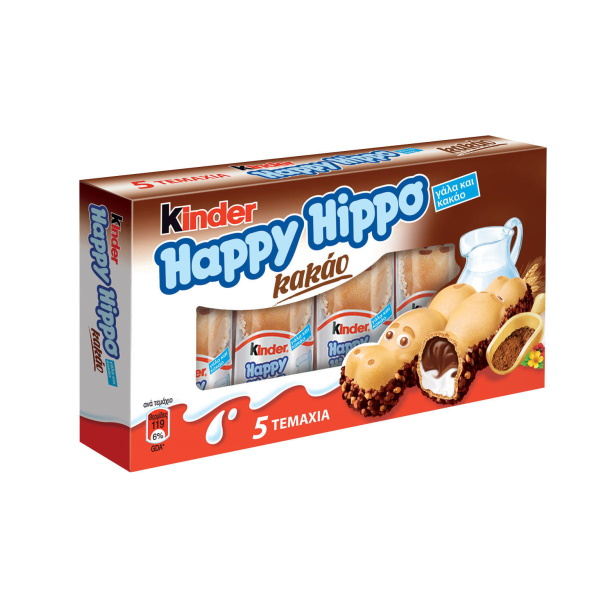 KINDER Happy Hippo Κακάο 5τεμ 103,5gr