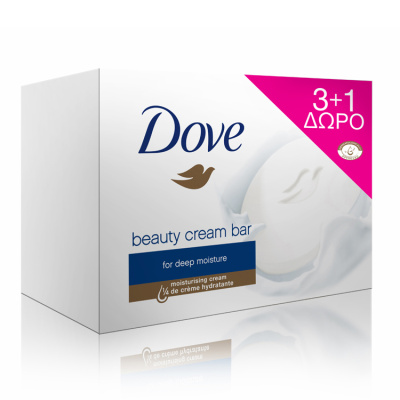 DOVE Beauty Ενυδατικό Σαπούνι 3+1Δώρο 400gr