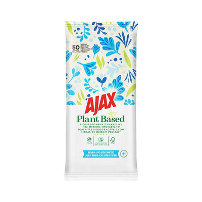 AJAX ANTIBACTERIAL WIPES FOR BATHROOM 50pcs