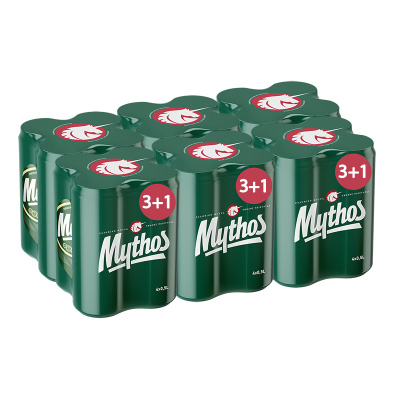 MYTHOS BEER CAN 5%VOL 500ml 18pcs+6FREE