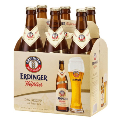 ERDINGER WEISS BEER 5.3%VOL 6x500ml