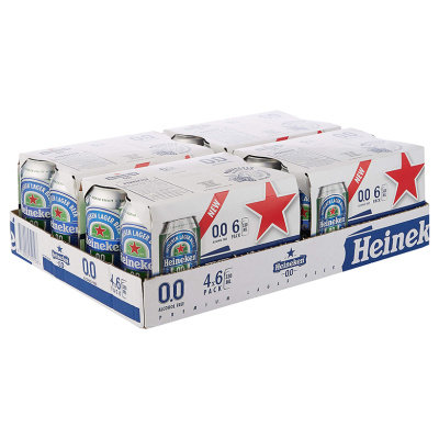 HEINEKEN ALCOHOL FREE BEER CAN 330ml 24pcs