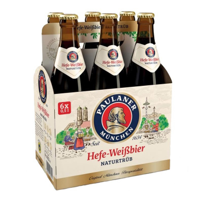 PAULANER HEFEWEISS BEER BOTTLE 5.5%VOL 6x500ml