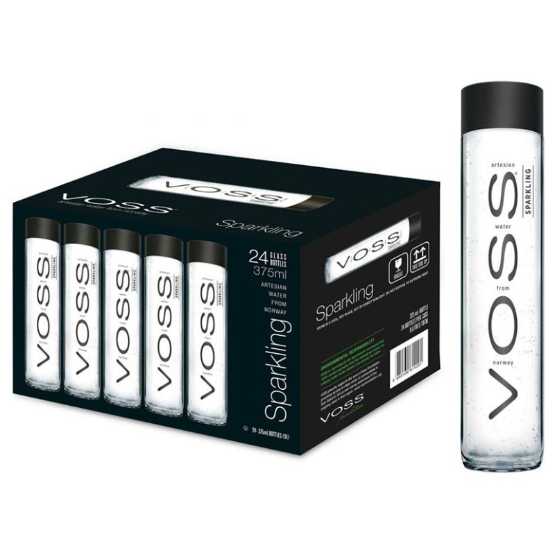 VOSS ARTESIAN SPARKLING BOTTLED WATER 24x375ml