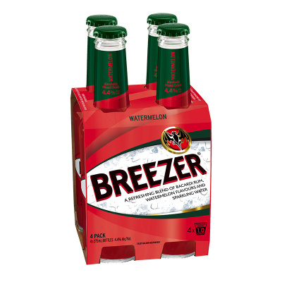 BACARDI BREEZER WATERMELON 4%VOL 4x275ml