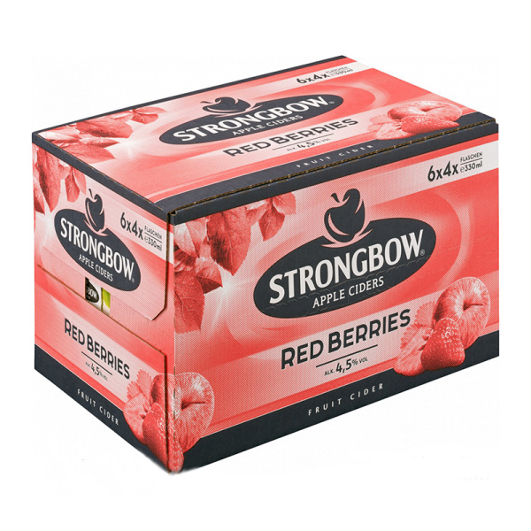 STRONGBOW APPLE CIDER RED BERRIES 4.5%VOL 330ml  24pcs