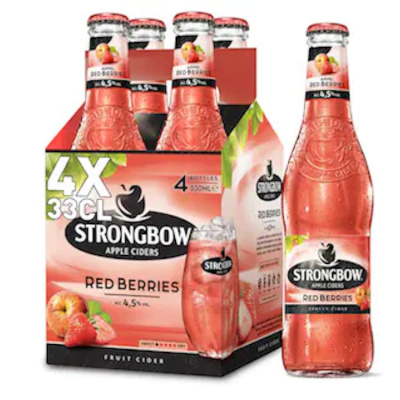 STRONGBOW APPLE CIDER RED BERRIES 4.5%VOL 4x330ml