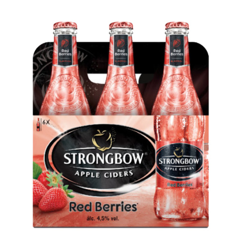 STRONGBOW APPLE CIDER RED BERRIES 4.5%VOL 330ml 6pcs