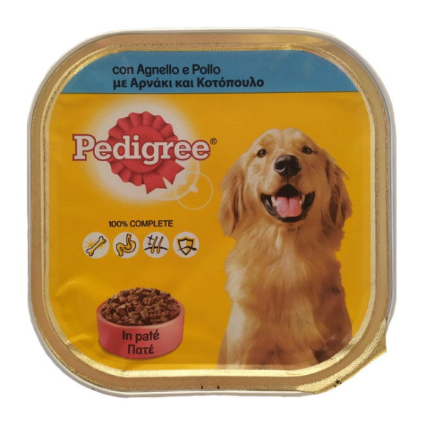 PEDIGREE PATE FOR ADULT DOGS WITH LAMB AND CHICKEN 300gr