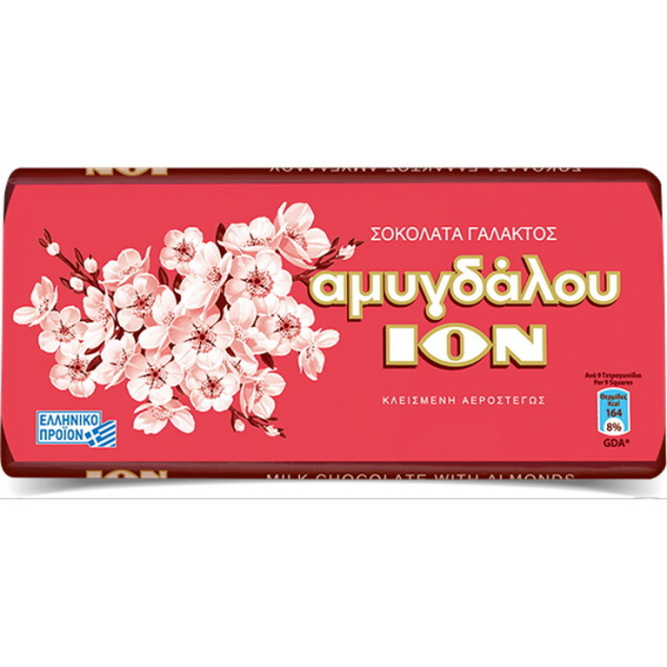 ION MILK CHOCOLATE WITH ALMONDS 200gr