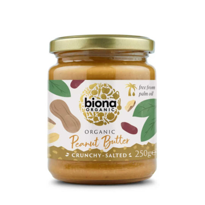 BIONA CRUNCHY SALTED PEANUT BUTTER 250gr bio