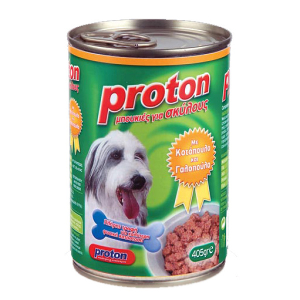 PROTON CHUNKS FOR DOGS WITH CHICKEN & TURKEY 405gr