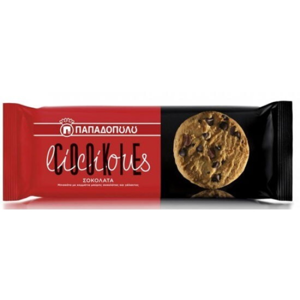 ΠΑΠΑΔΟΠΟΥΛΟΥ Cookies με Κομμάτια Μαύρης Σοκολάτας και Γάλακτος 180gr