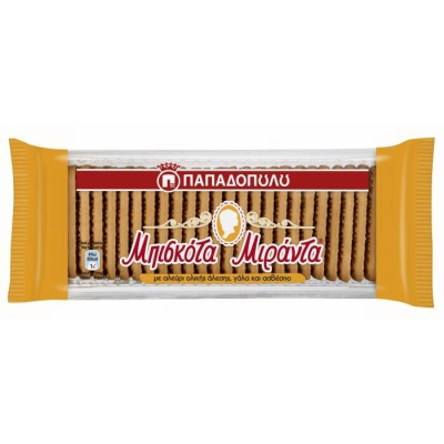 PAPADOPOULOU WHOLEGRAIN BISCUITS MIRANTA 270gr