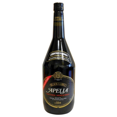 APELIA Black Label Ημίγλυκος Οίνος Ερυθρός 11,5%VOL 1.5lt