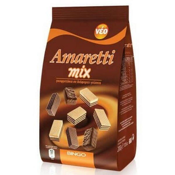 AMARETTI MIX MINI WAFERS WITH OR WITHOUT CHOCOLATE COATING 200gr