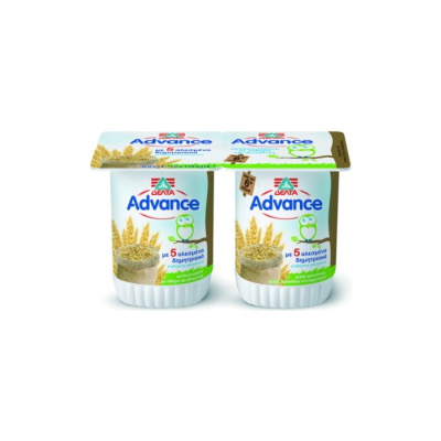 DELTA ADVANCE YOGHURT DESSERT 5 GOUND CEREALS 2x145gr