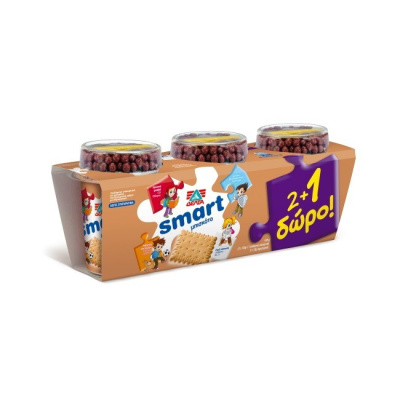 DELTA SMART YOGHURT DESSERT BISCUIT 2+1 3x135gr