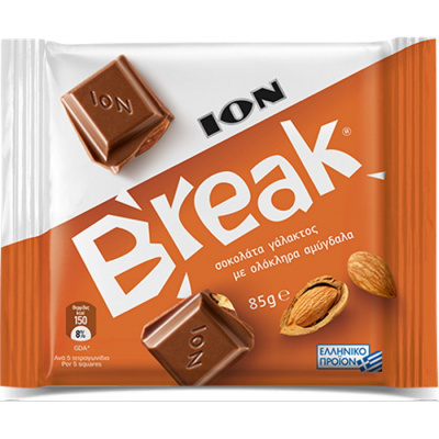 BREAK MILK CHOCOLATE WITH WHOLE ALMONDS 85gr