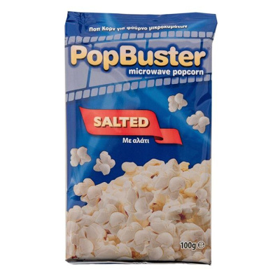 POPBUSTER MICROWAVE POP CORN SALTED GLUTEN FREE 100gr