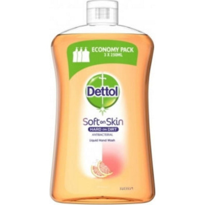 DETTOL Υγρό Αντιβακτηριδιακό Σαπούνι Χεριών Γκρέιπφρουτ 750ml